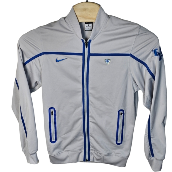 Nike Men's Dri-FIT Elite Full Zip NCAA Kentucky Wildcats Gray Jacket Size Small‎ - Picture 1 of 16